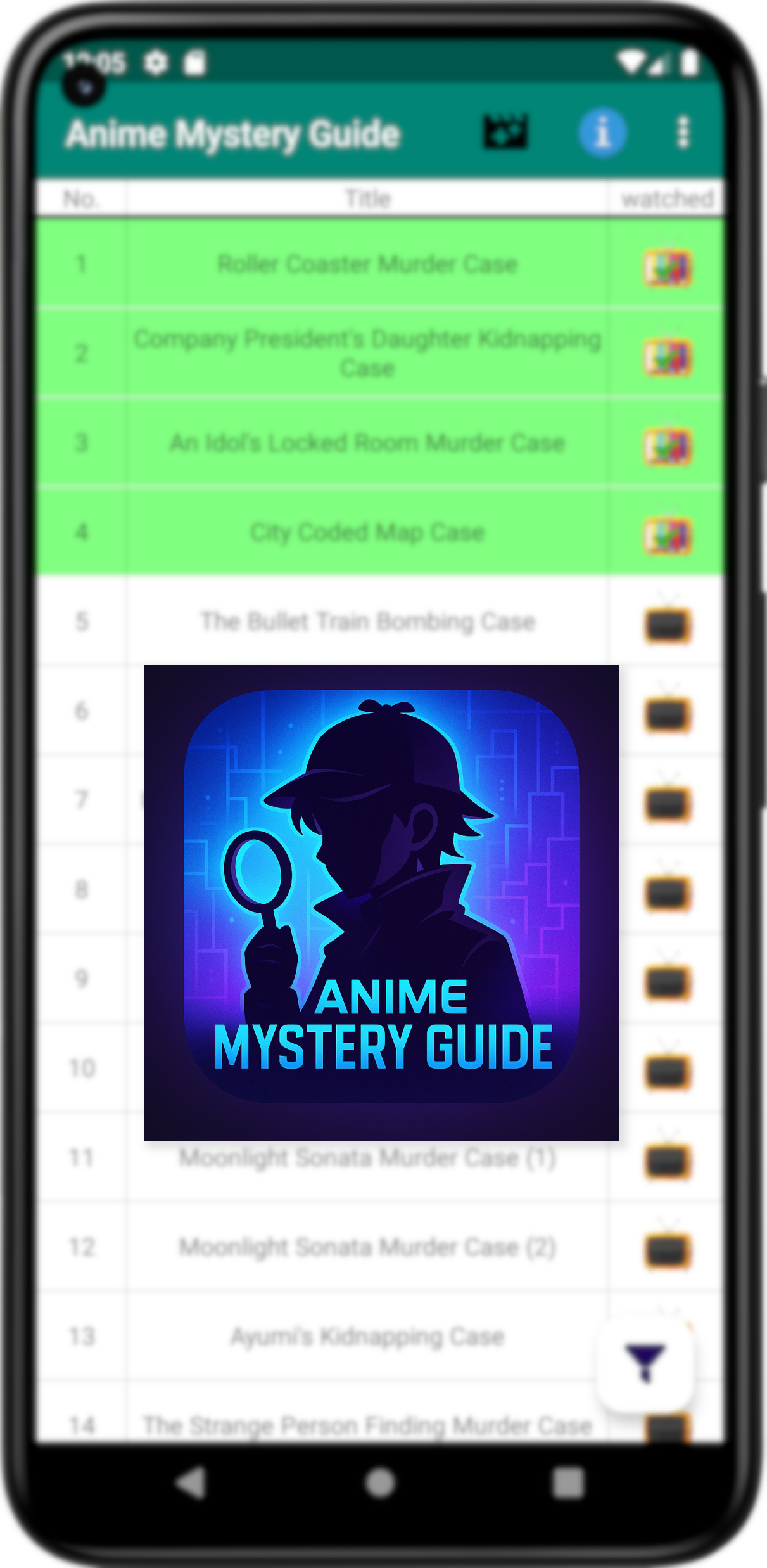 Anime Mystery Guide App Screenshot